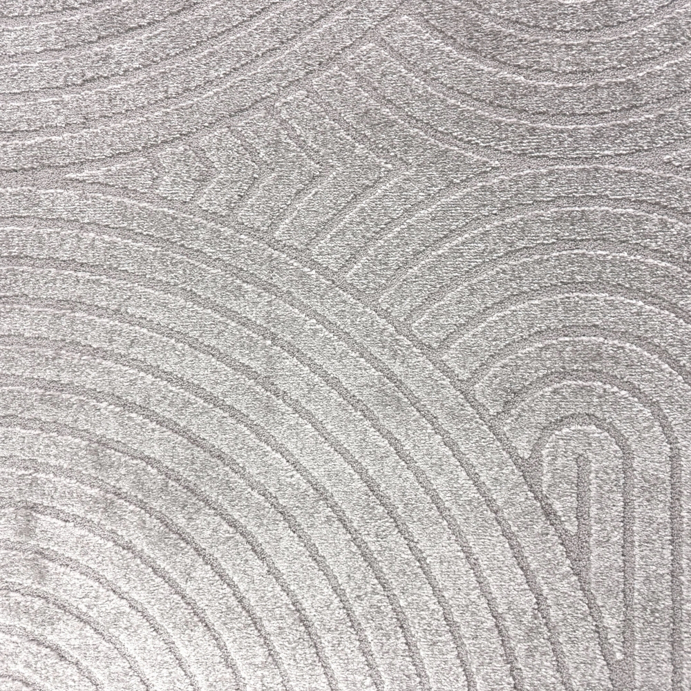 Moderner Teppich mit stilvollem Bogenmuster in Grau