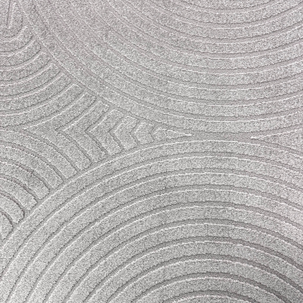 Moderner Teppich mit stilvollem Bogenmuster in Grau