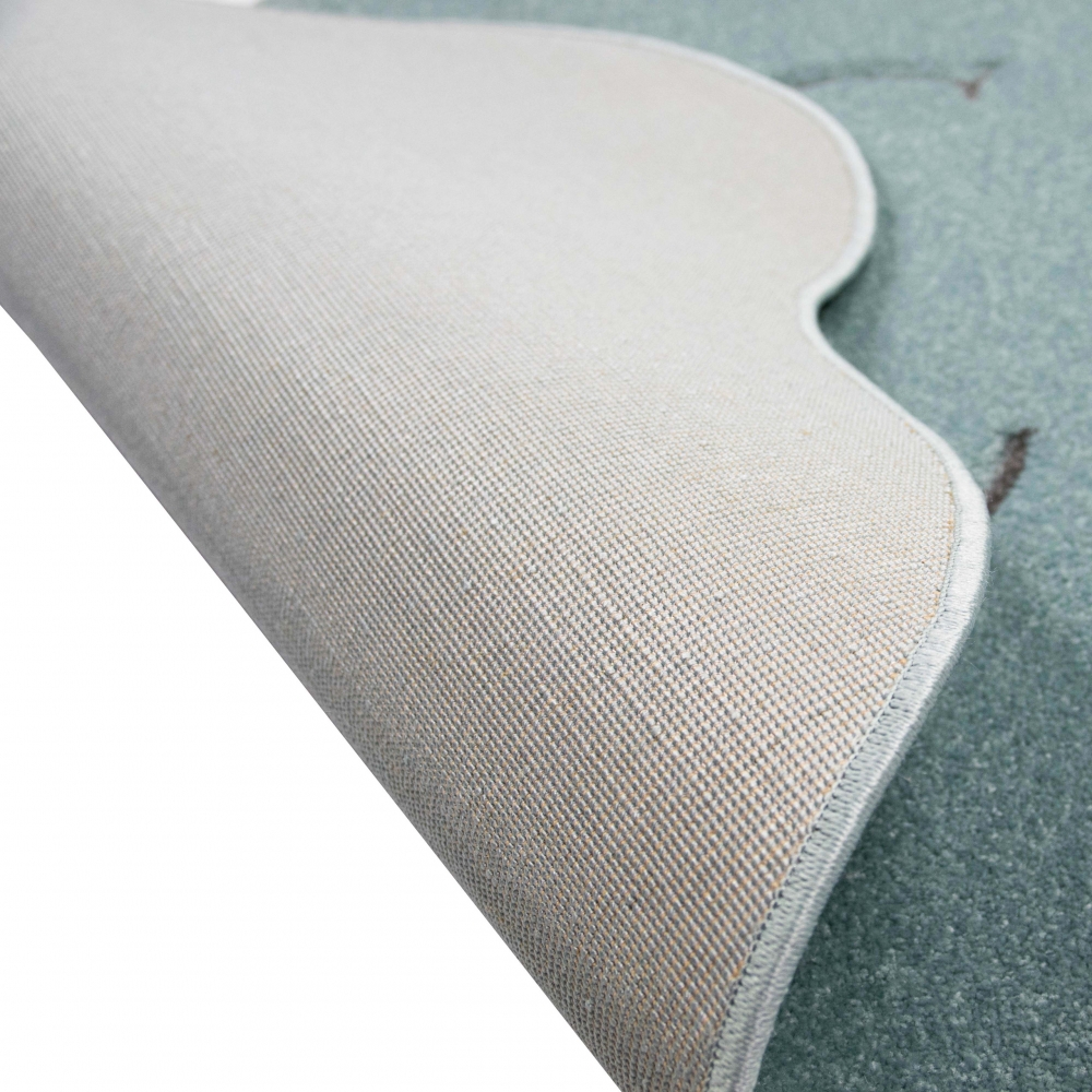 Kinderzimmer Teppich Wolke in Türkis