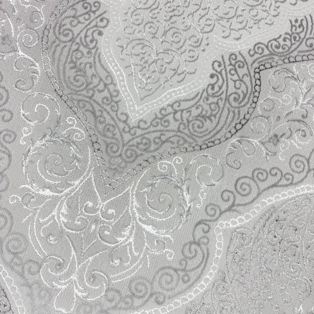 Designer Teppich Orient in Grau Silber Beige