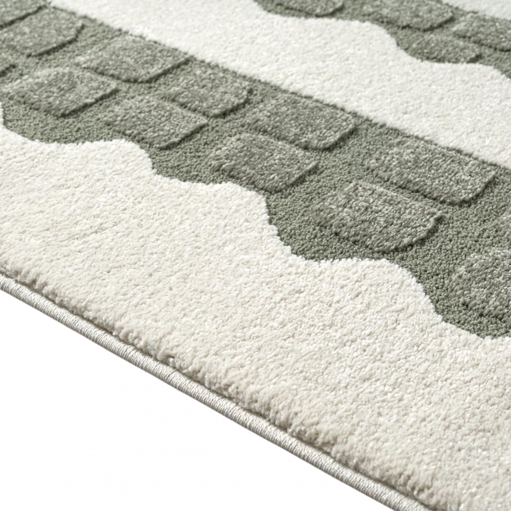 Kinderteppich Krokodil Grün Creme pflegeleicht weich robust