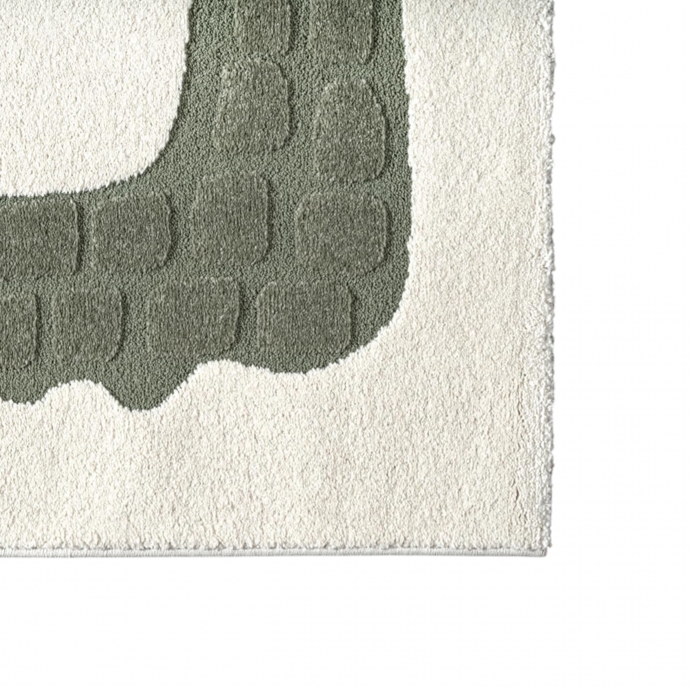 Kinderteppich Krokodil Grün Creme pflegeleicht weich robust