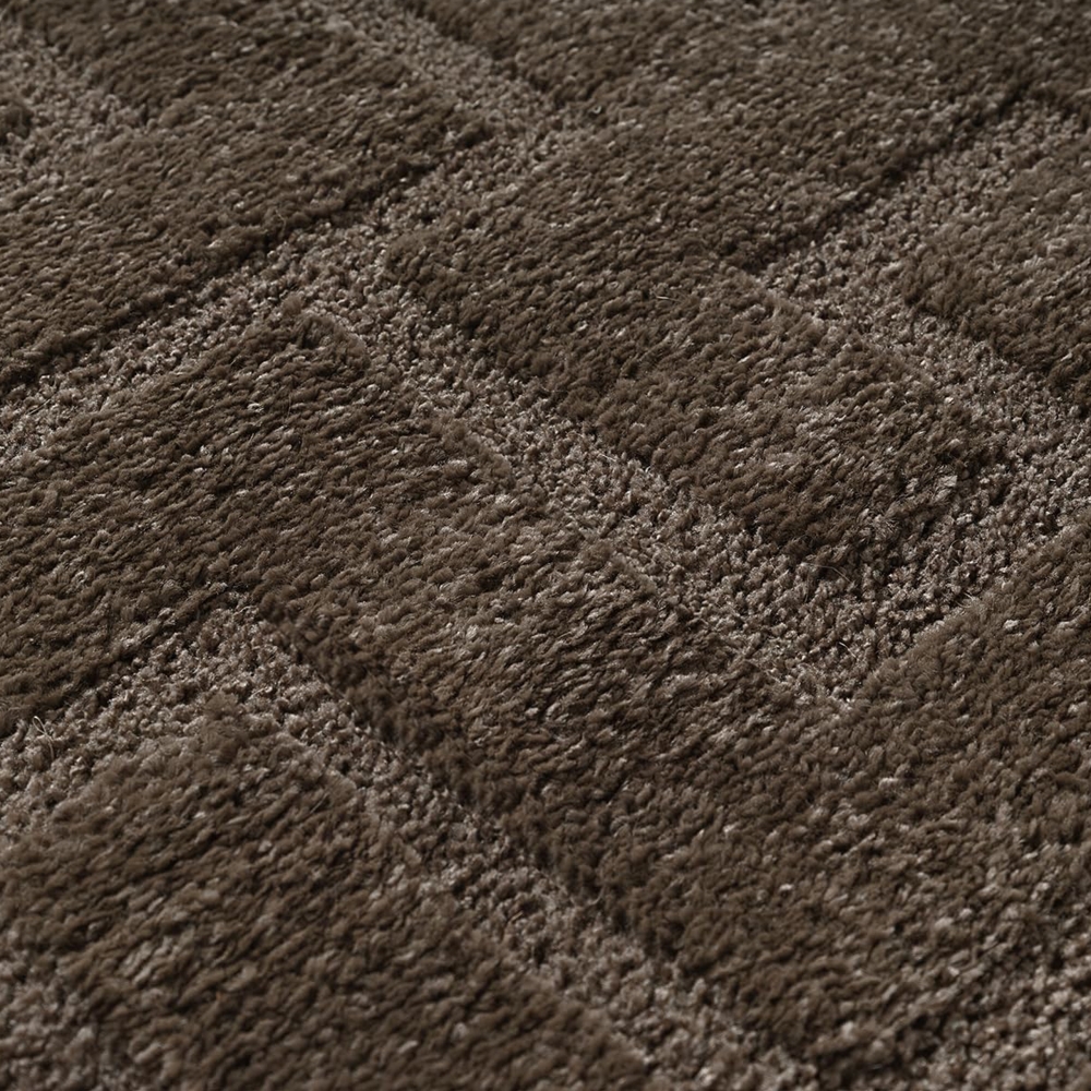 Teppich in Dunkelbraun pflegeleicht weich robust modern