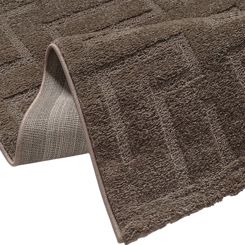 Teppich in Dunkelbraun pflegeleicht weich robust modern