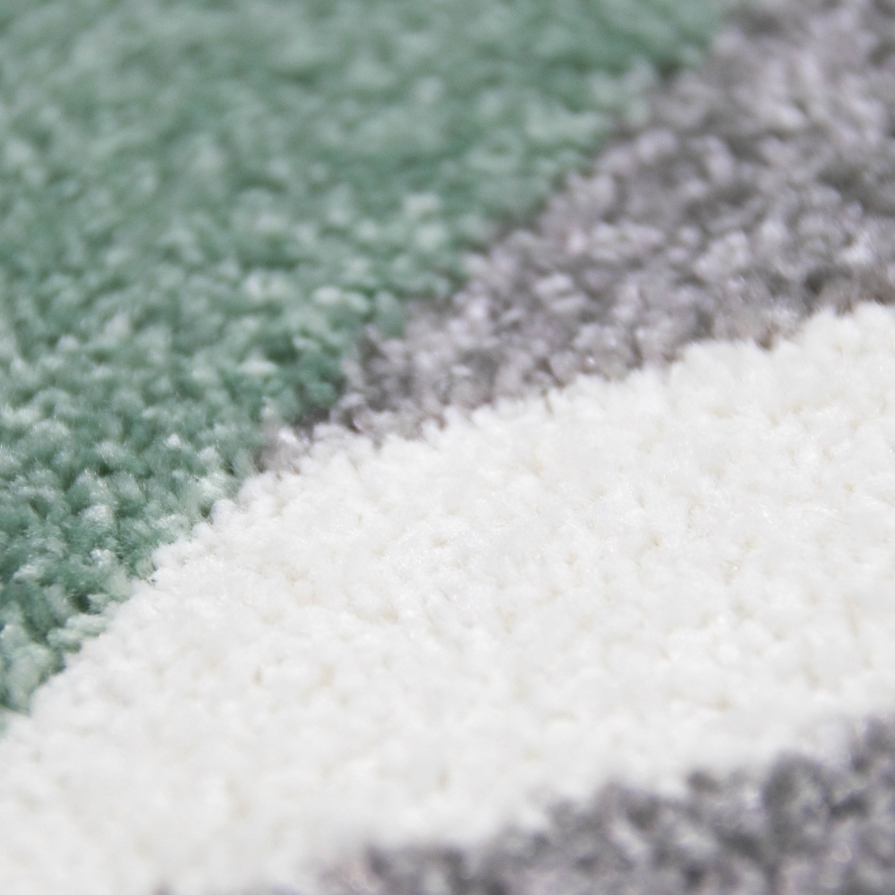 Teppich Skandinavisches Design in Grün Creme Grau