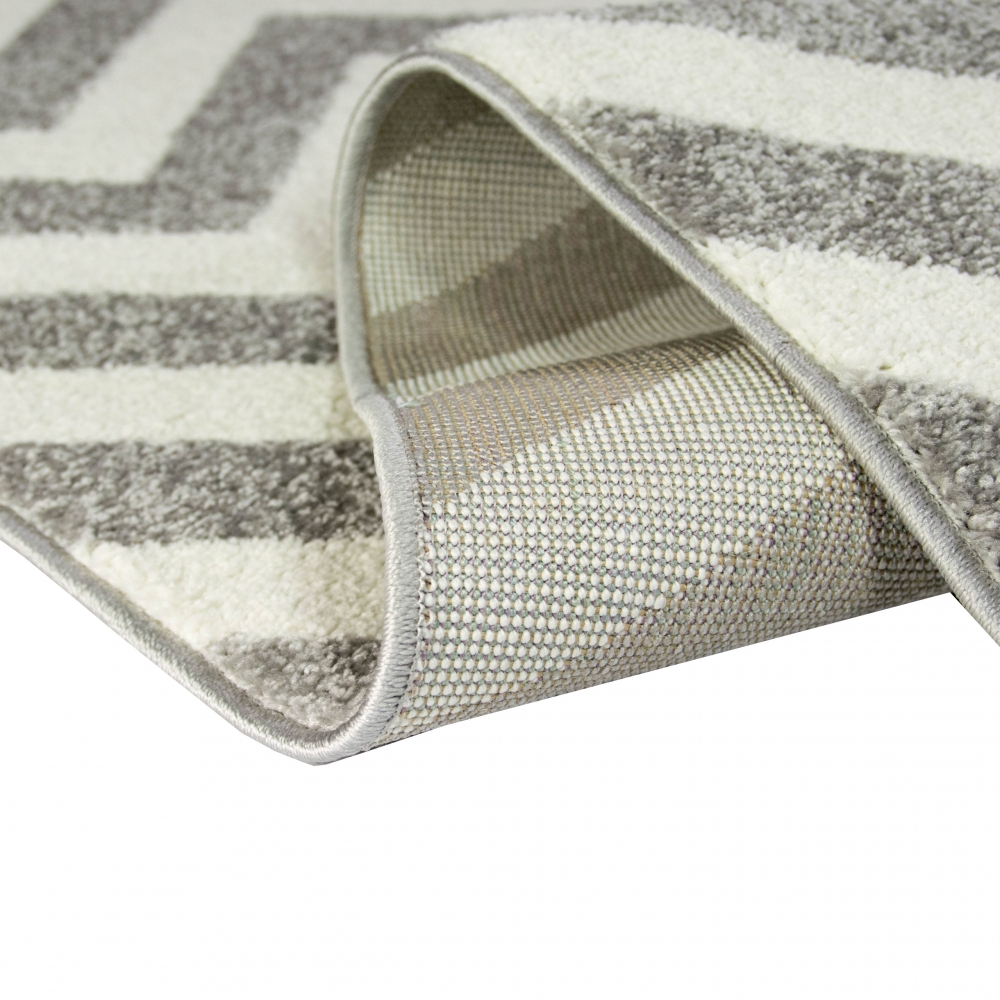 Teppich Skandinavisches Design in Grün Creme Grau