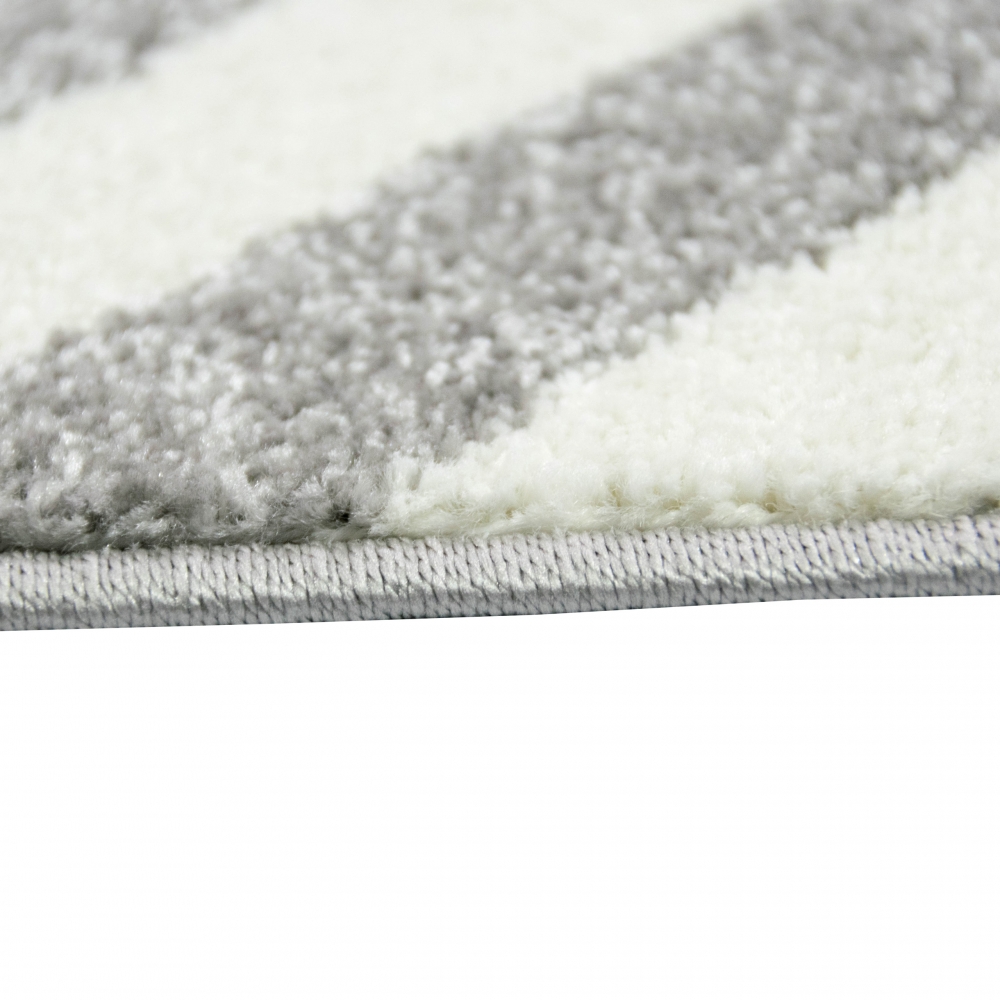 Teppich Skandinavisches Design in Lila Creme Grau