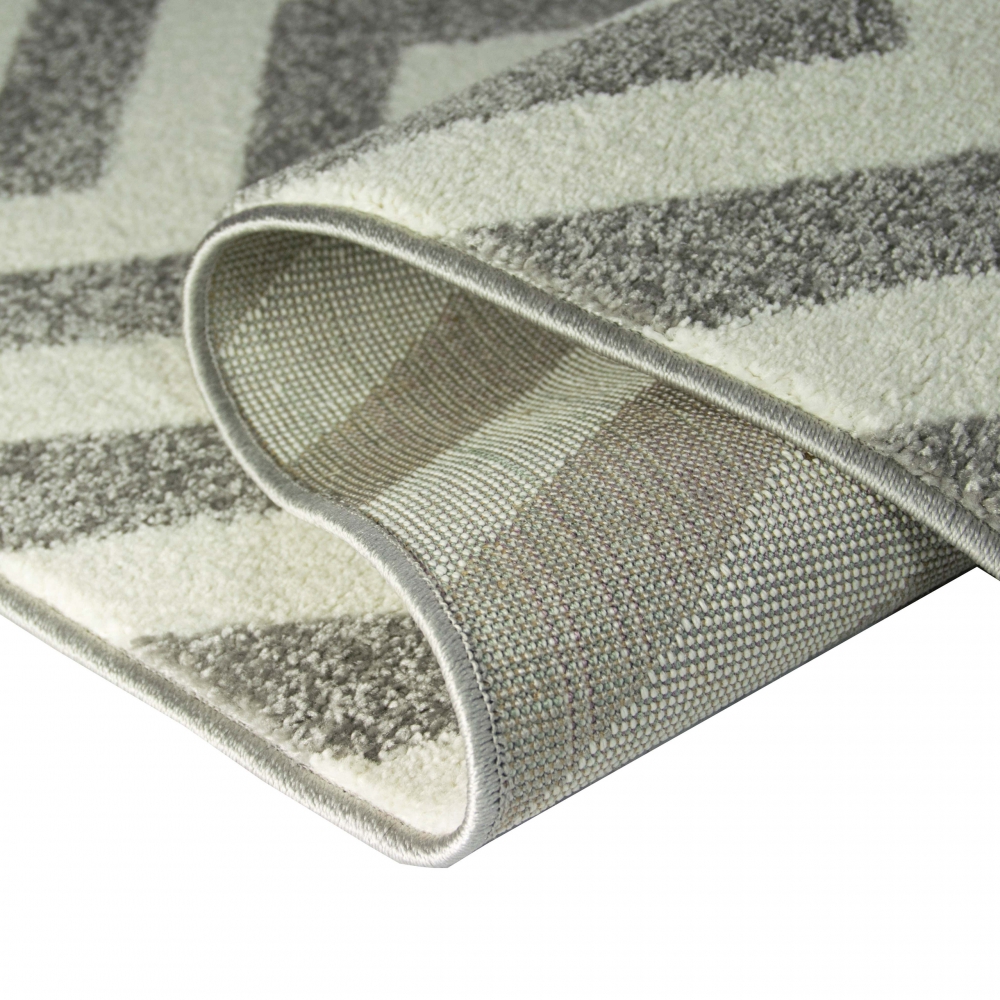 Teppich Skandinavisches Design in Lila Creme Grau