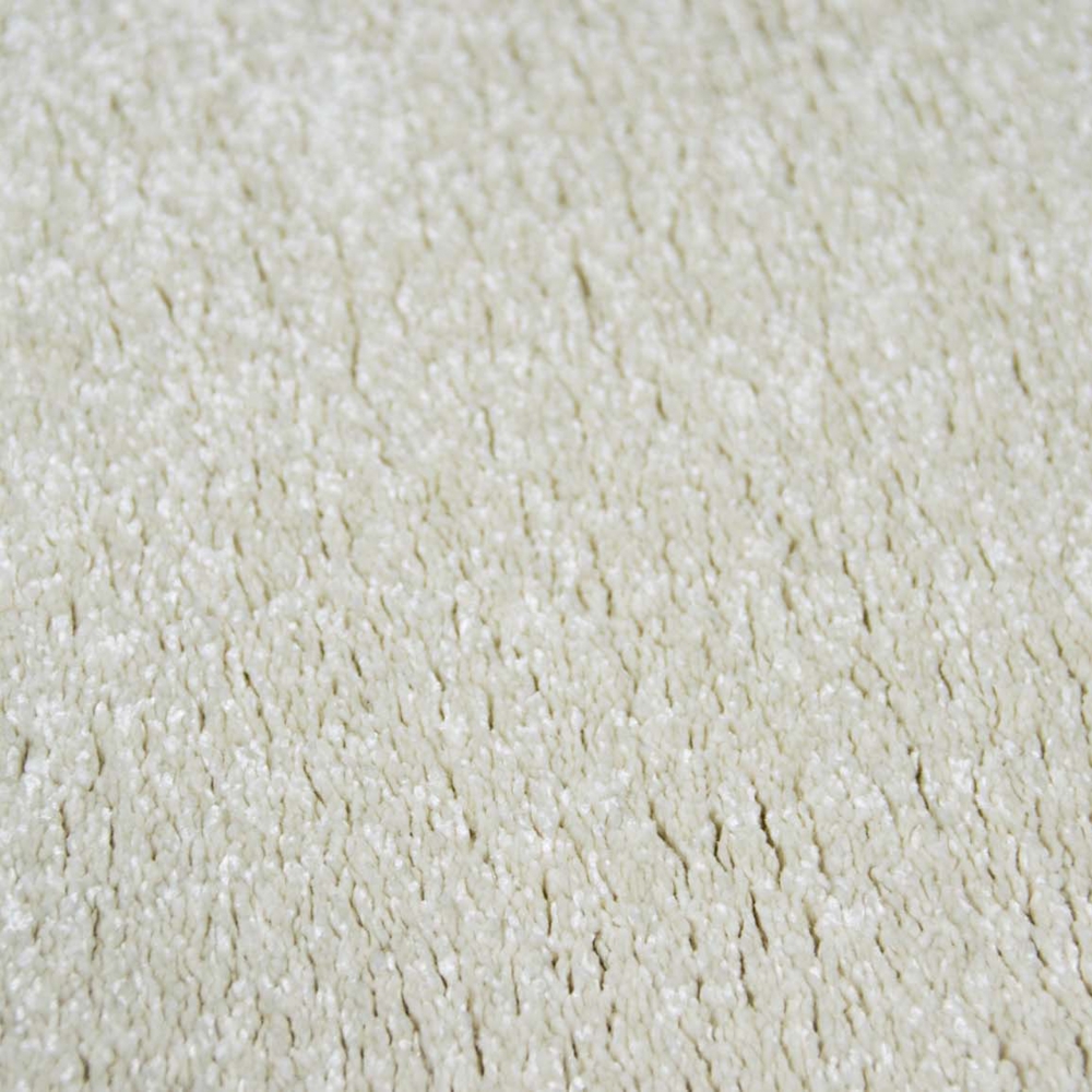 Designer Teppich Kurzflor mit Uni Design Creme