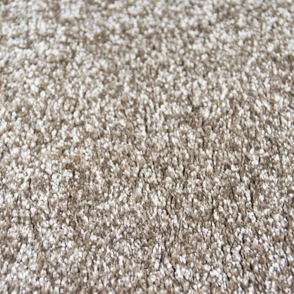 Designer Teppich Kurzflor mit Uni Design Beige