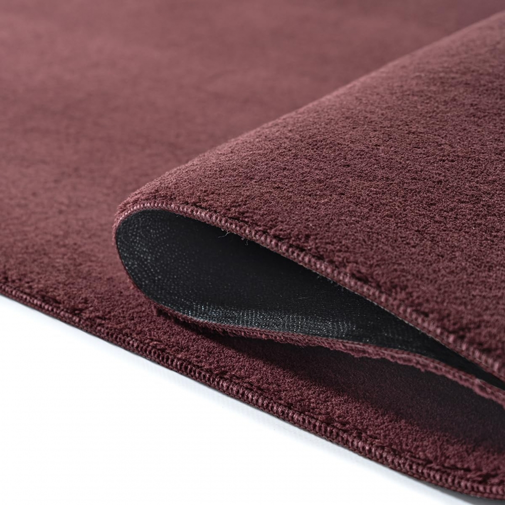 Teppich Waschbar Rutschfest in dunklem Weinrot