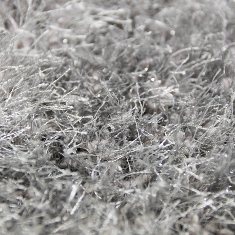 Shaggy Teppich Hochflor mit Glitzer in Grau