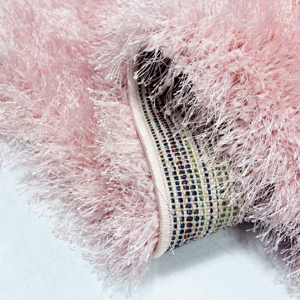 Shaggy Teppich Hochflor in Rosa