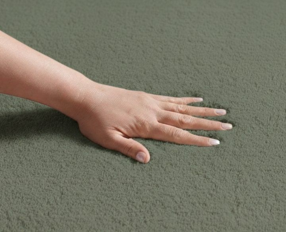 Teppich Forest Grün pflegeleicht weich moderne Wellenform