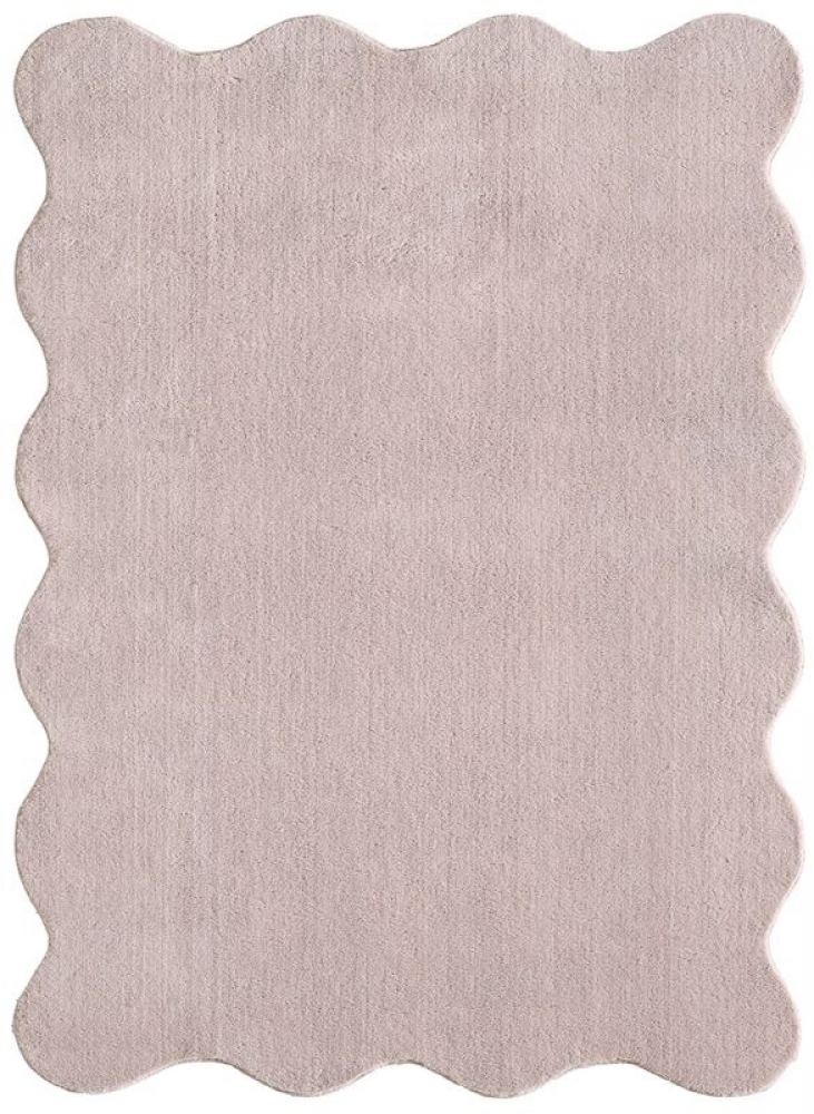 Teppich pflegeleicht moderne Wellenform in Blush Rosa