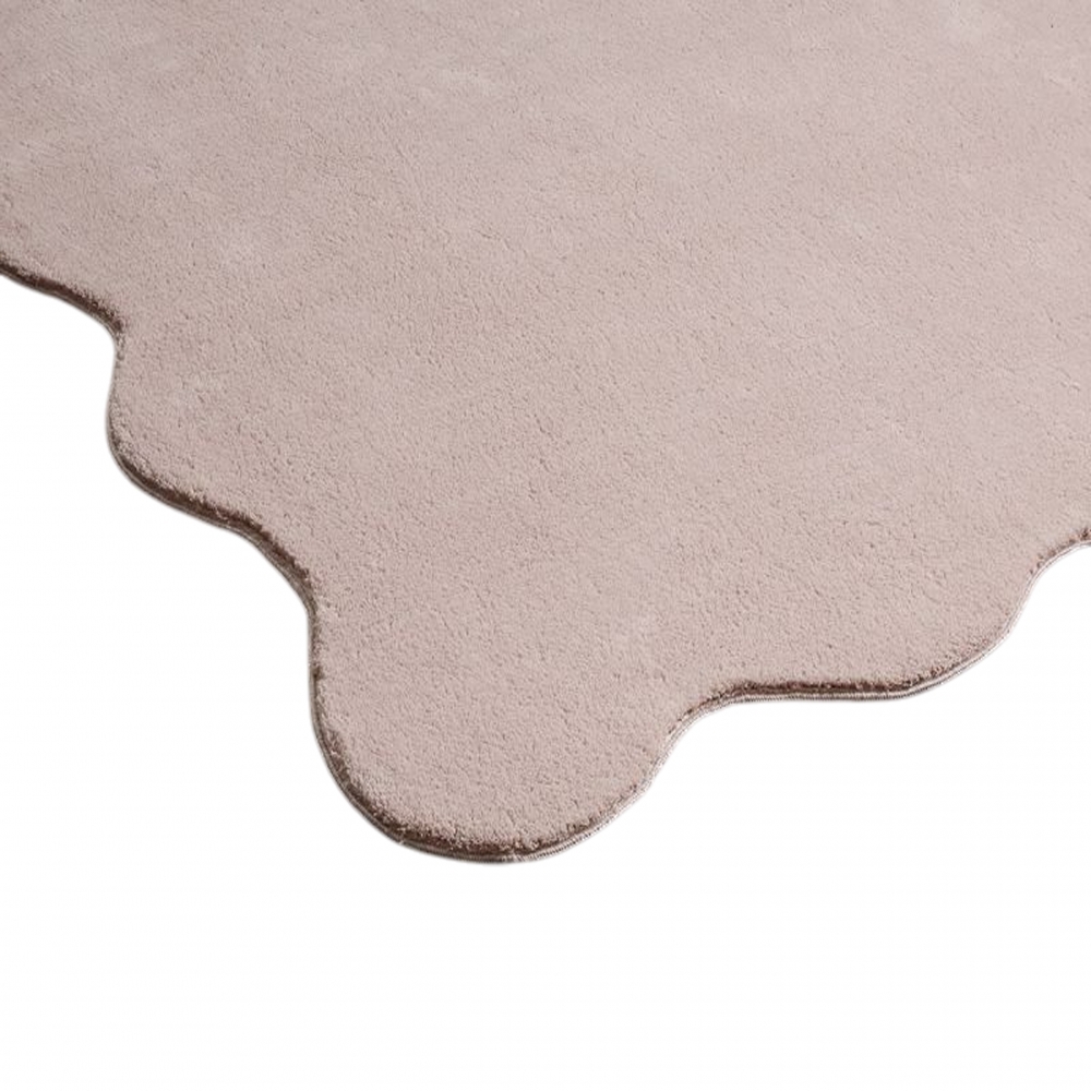 Teppich pflegeleicht moderne Wellenform in Blush Rosa
