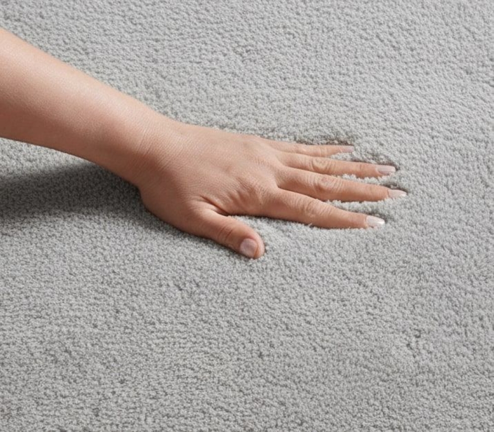 Grau Teppich pflegeleicht moderne Wellenform