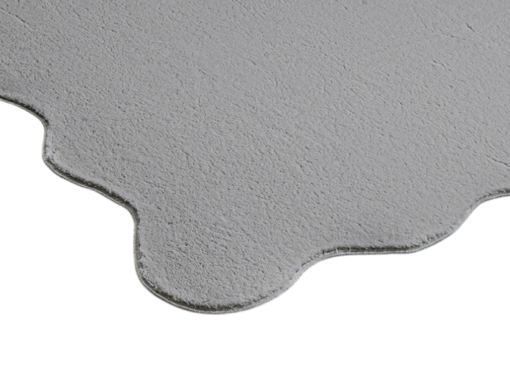 Grau Teppich pflegeleicht moderne Wellenform