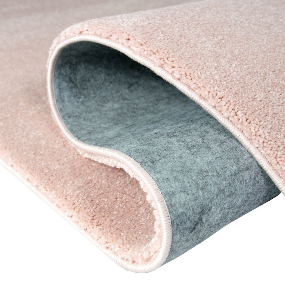 Teppich Rosa Uni praktisch robust pflegeleicht Alltag