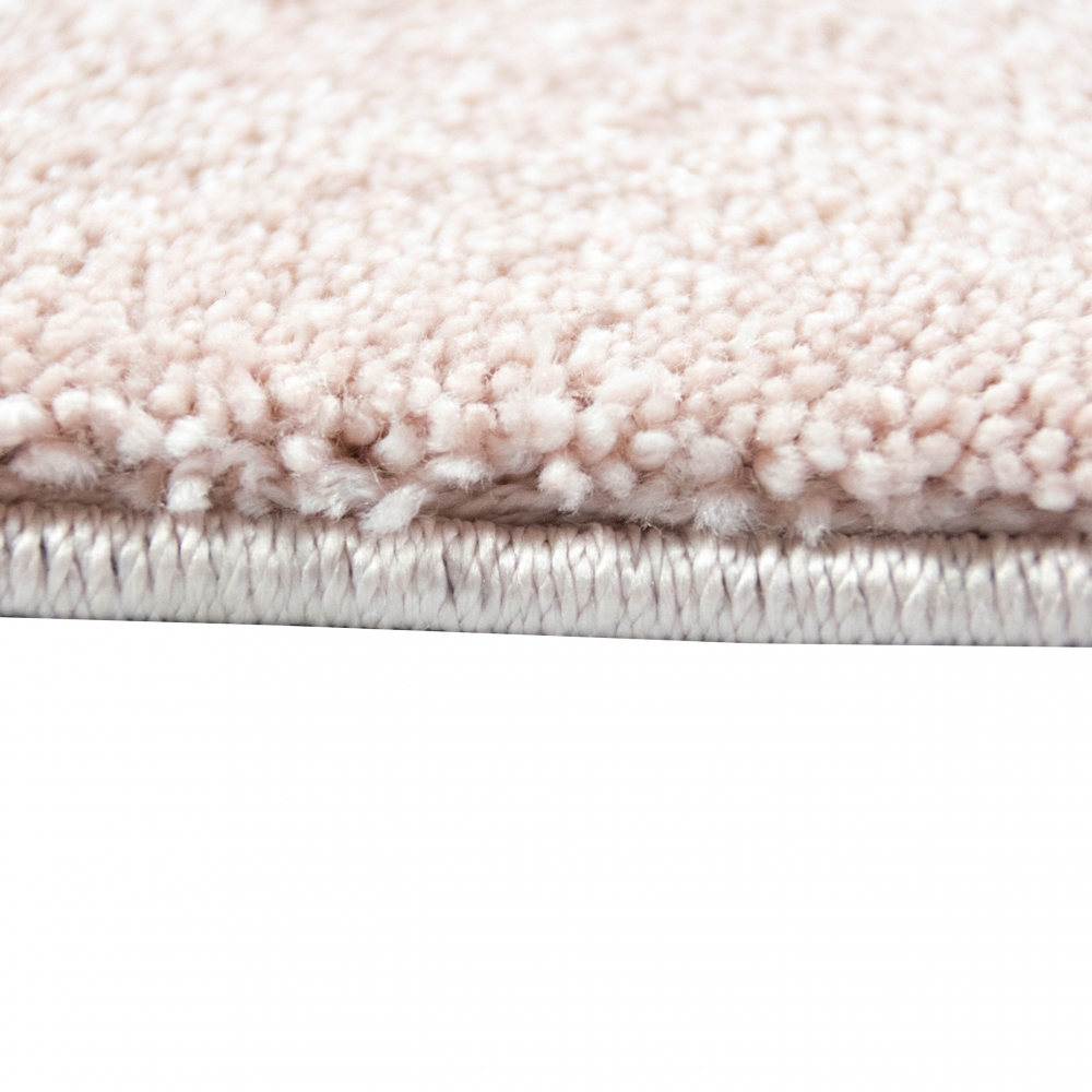 Teppich Rosa Uni praktisch robust pflegeleicht Alltag