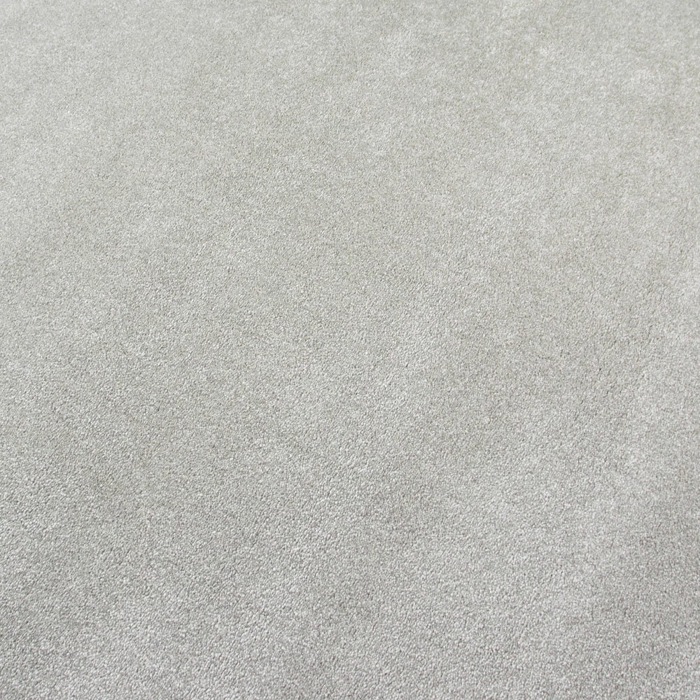 Teppich Silber Uni praktisch robust pflegeleicht Alltag