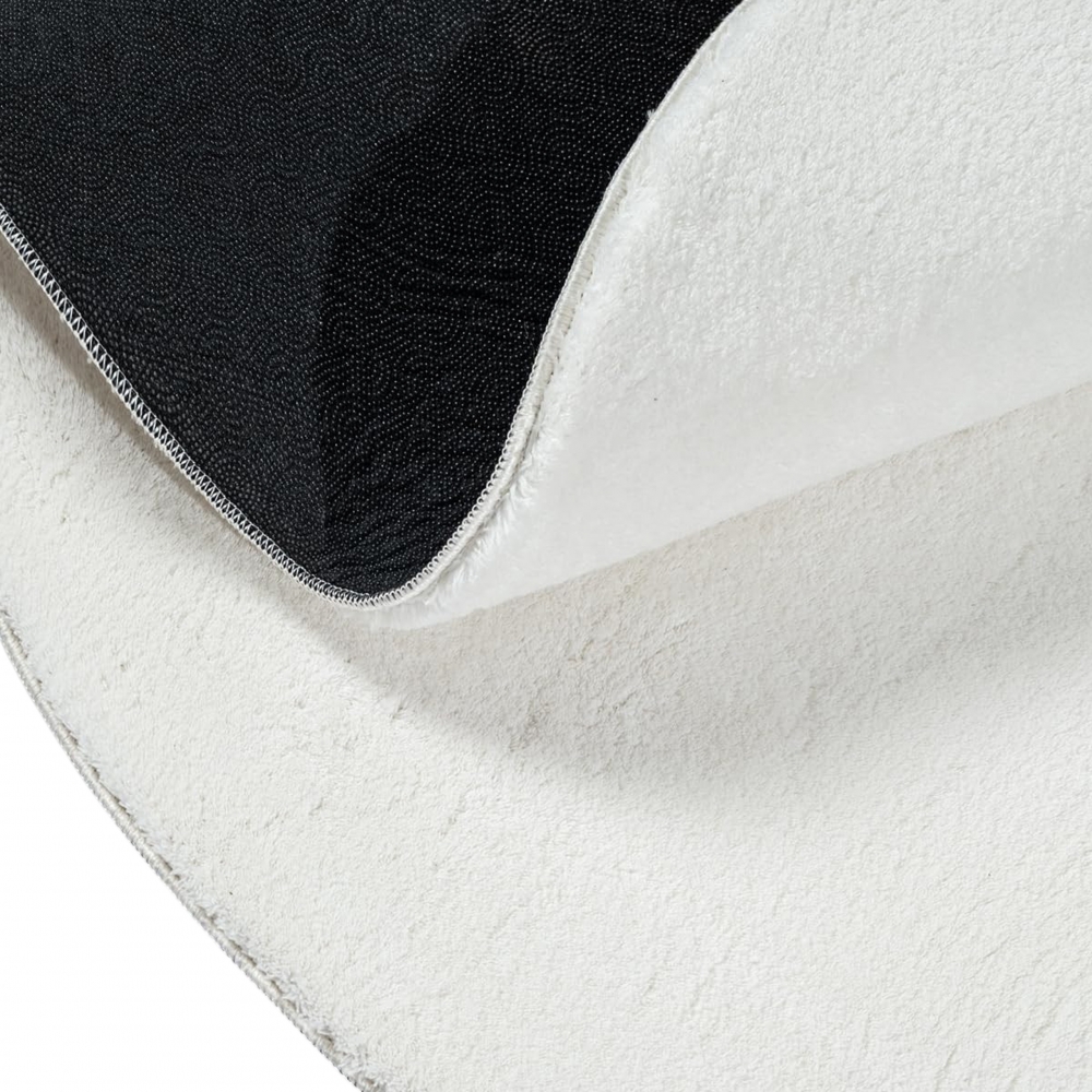Teppich Shape in moderner Freiform rutschfest weich Creme