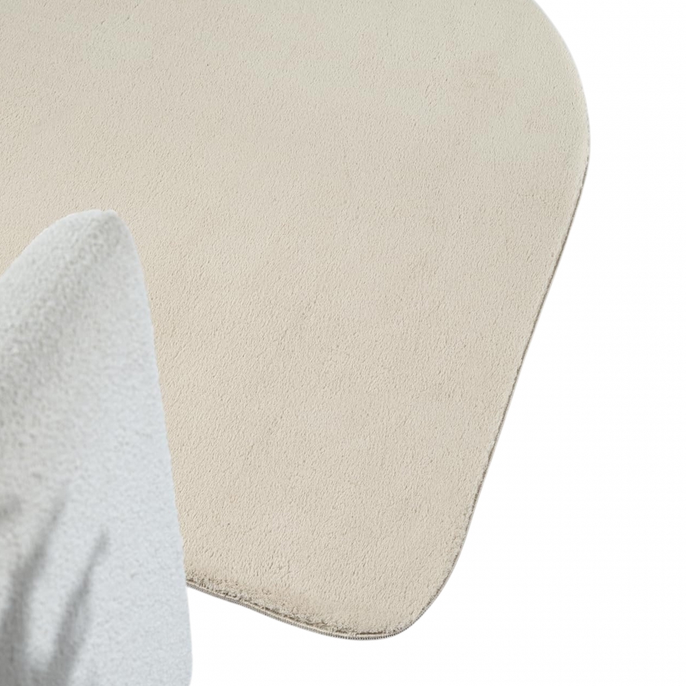 Teppich Shape in moderner Freiform rutschfest weich Beige