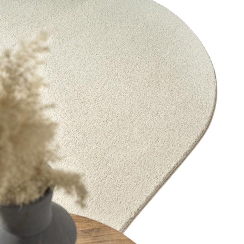Teppich Shape in moderner Freiform rutschfest weich Beige
