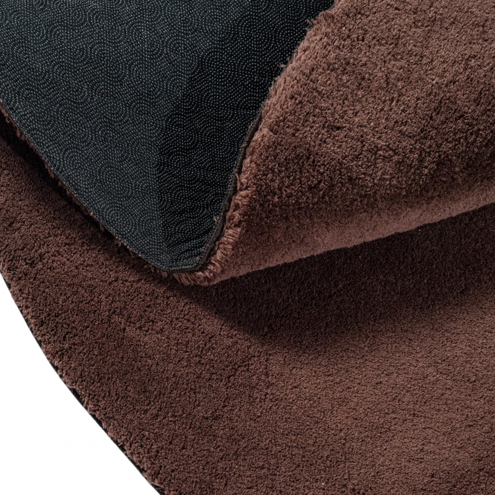 Teppich Shape in moderner Freiform rutschfest weich Braun