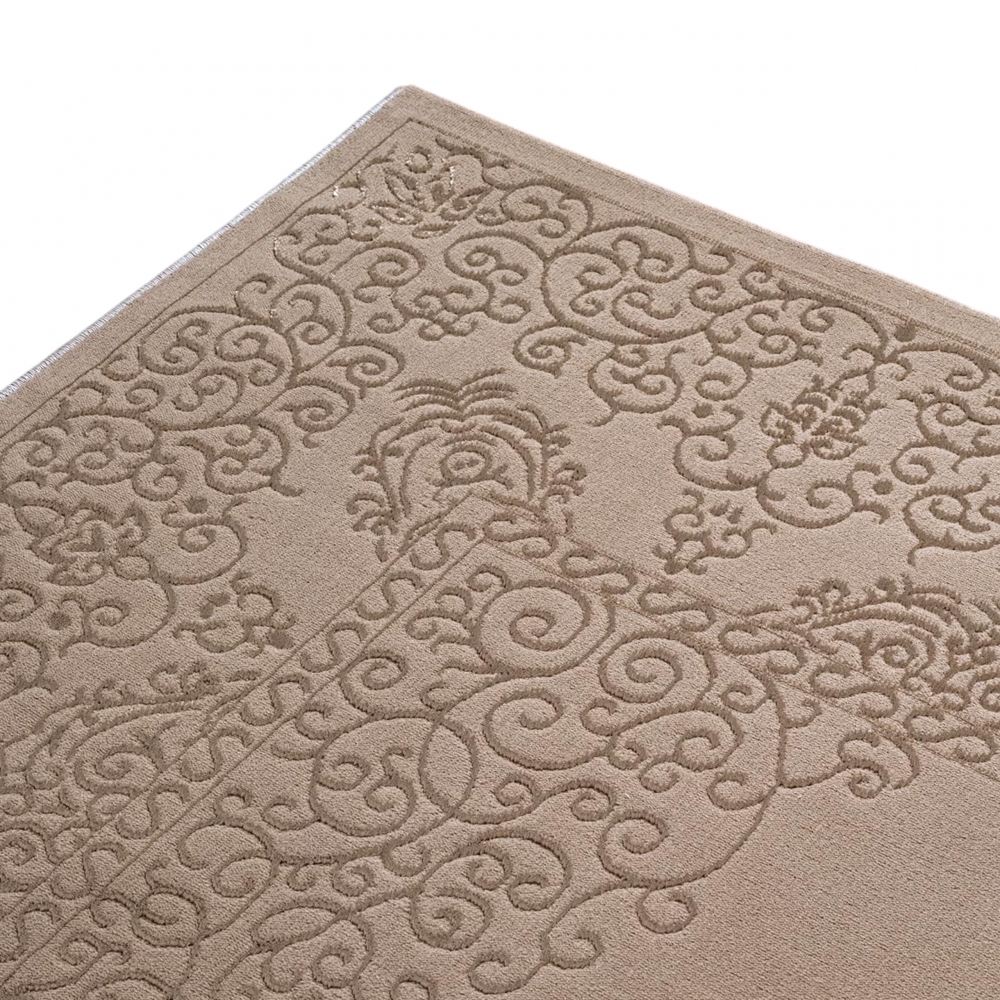 Teppich Beige Ornament Muster pflegeleicht