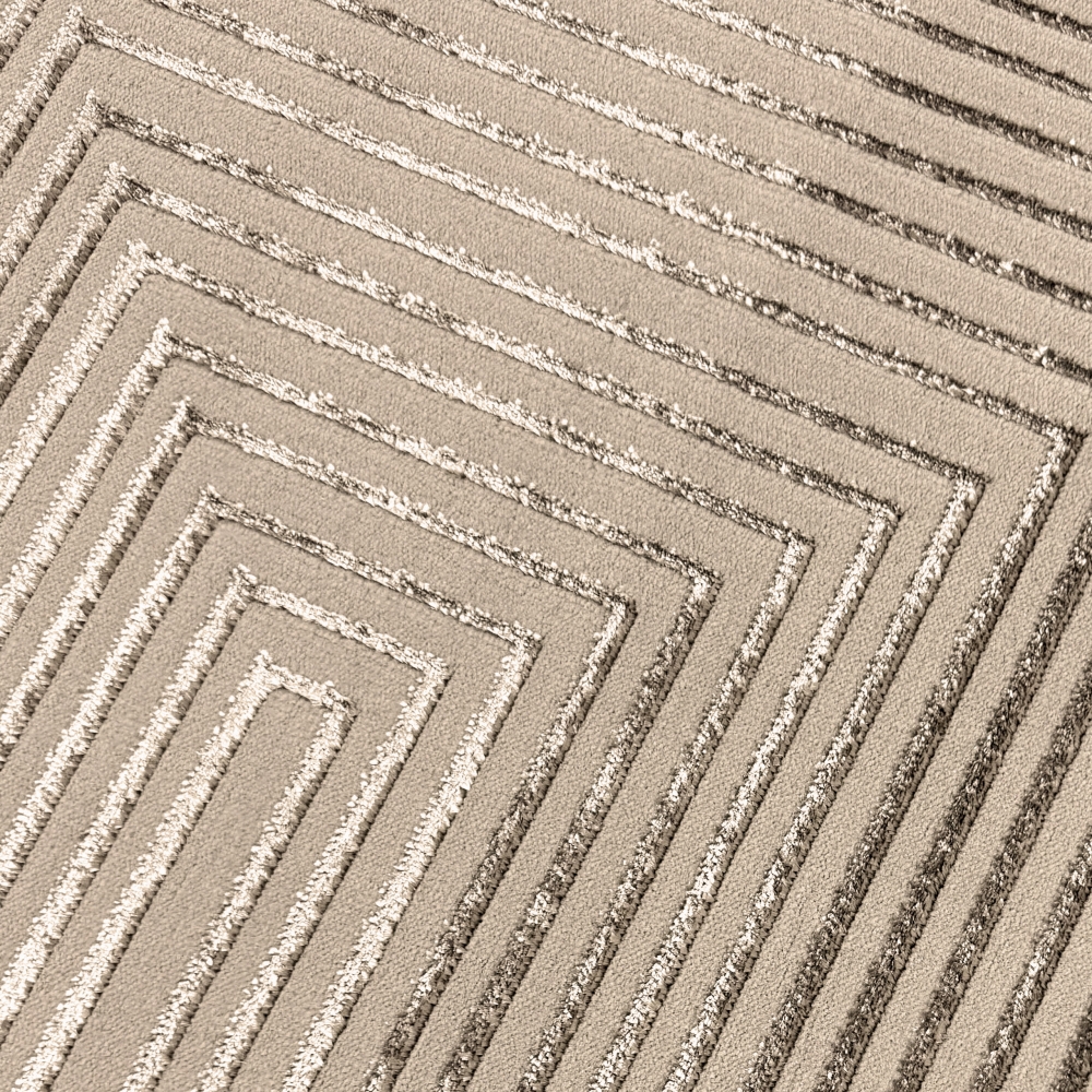 Moderner Kurzflorteppich weich strapazierfähig in beige