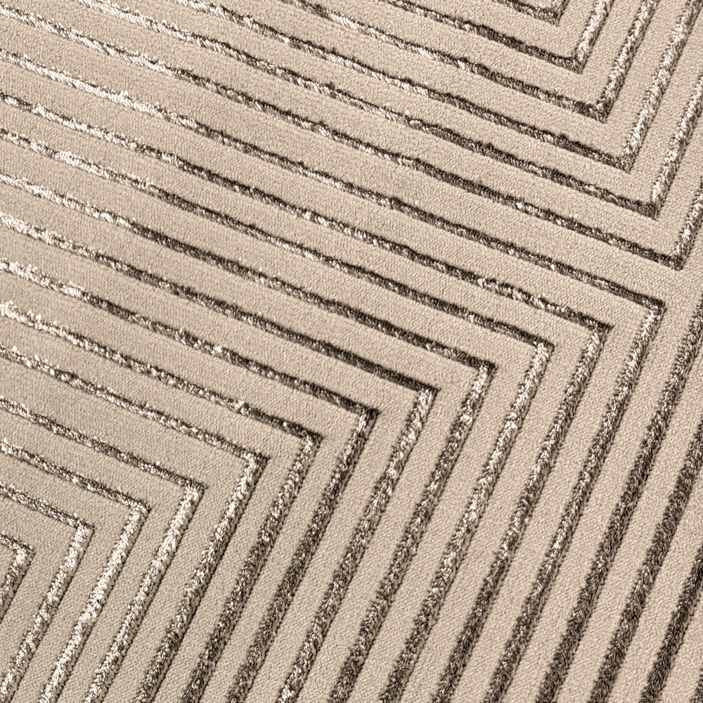 Moderner Kurzflorteppich weich strapazierfähig in beige