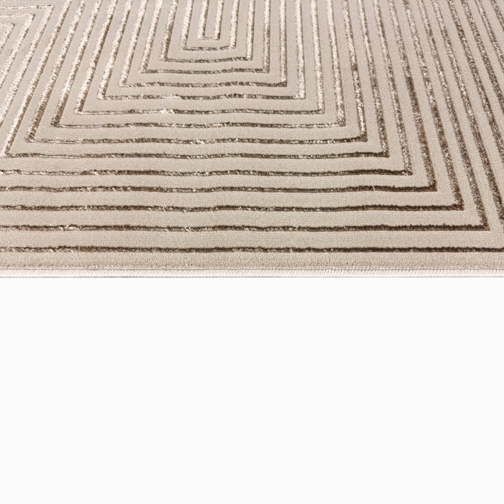 Moderner Kurzflorteppich weich strapazierfähig in beige