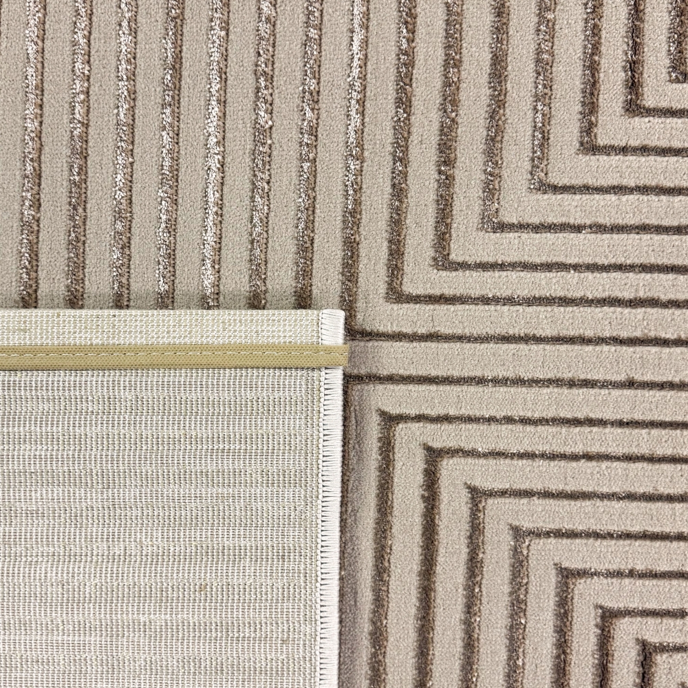 Moderner Kurzflorteppich weich strapazierfähig in beige