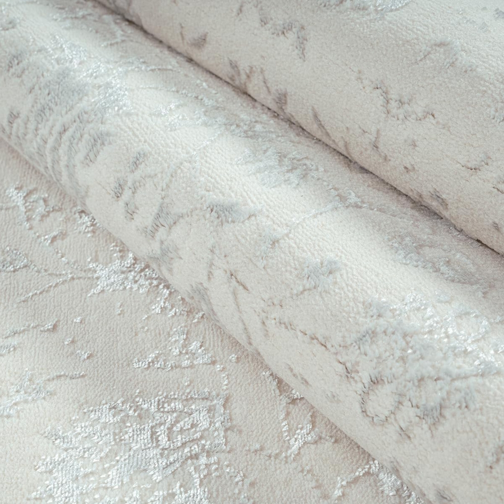 Teppich Creme mit Ornament Muster pflegeleicht Wohnbereich