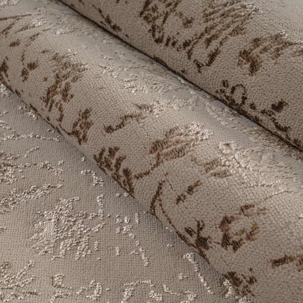 Teppich Beige mit Ornament Muster pflegeleicht