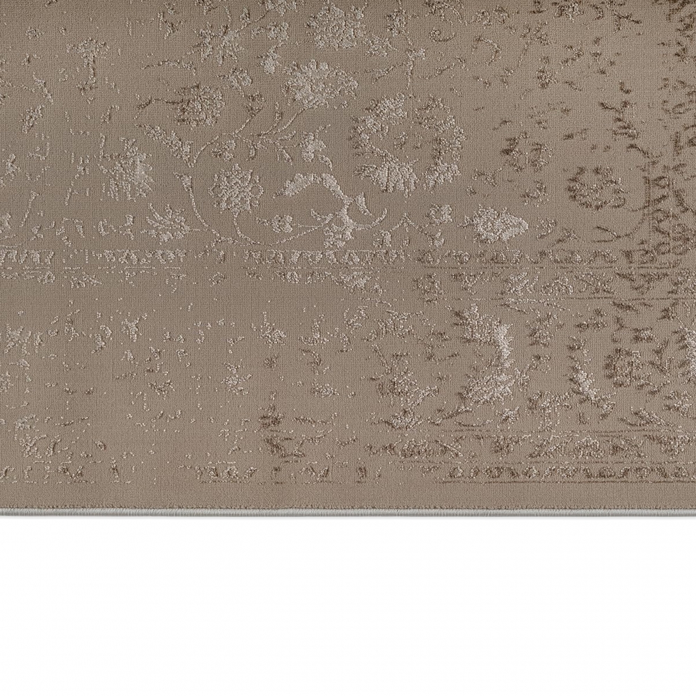 Teppich Beige mit Ornament Muster pflegeleicht