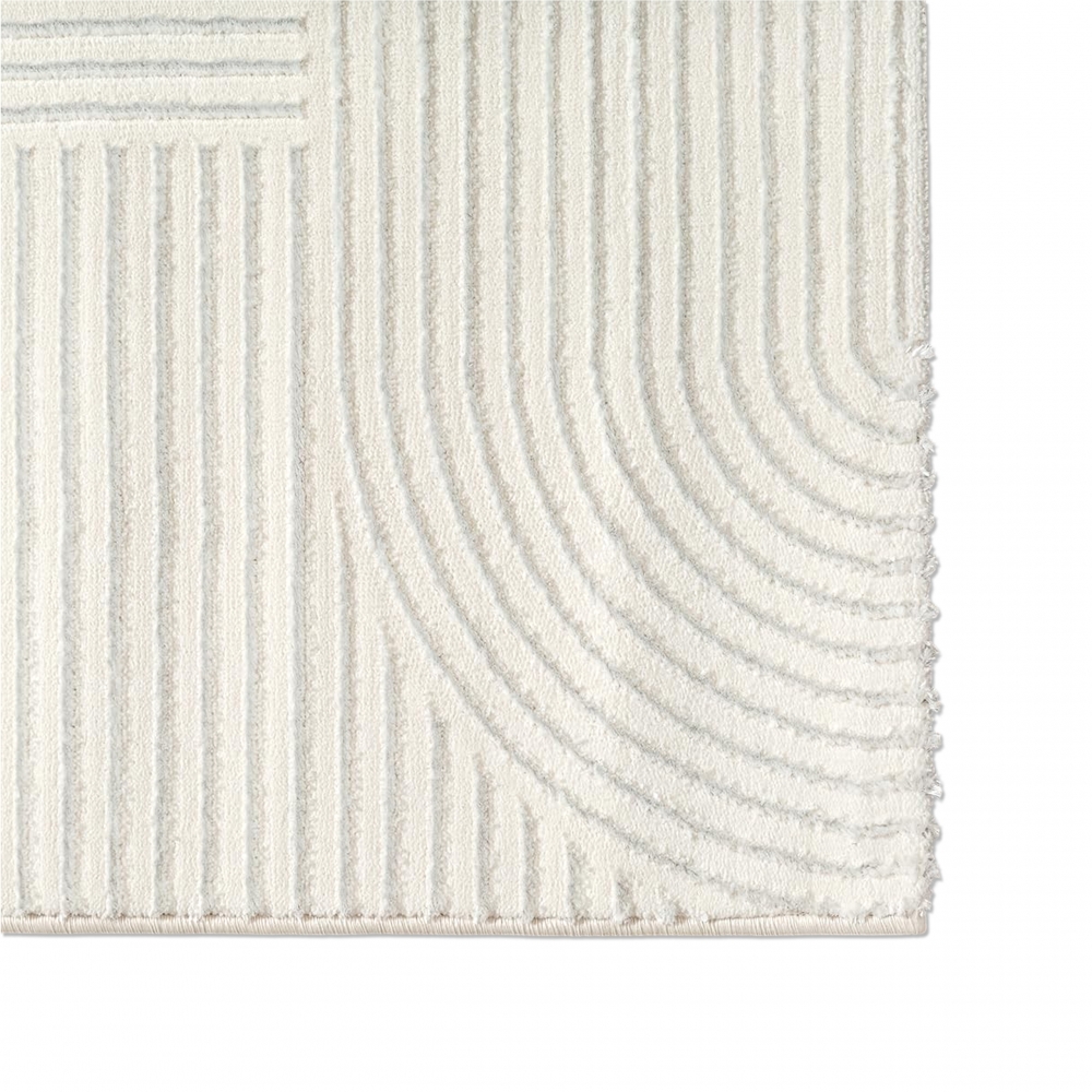 Teppich Creme Ornament Muster pflegeleicht