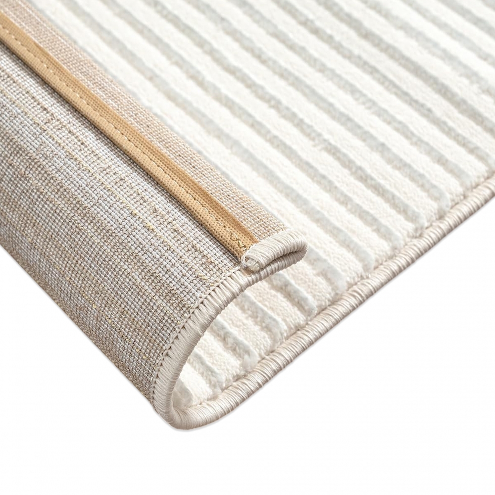 Teppich Creme Ornament Muster pflegeleicht