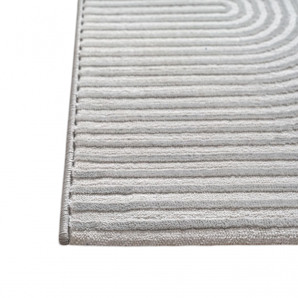 Teppich Grau Muster pflegeleicht modern