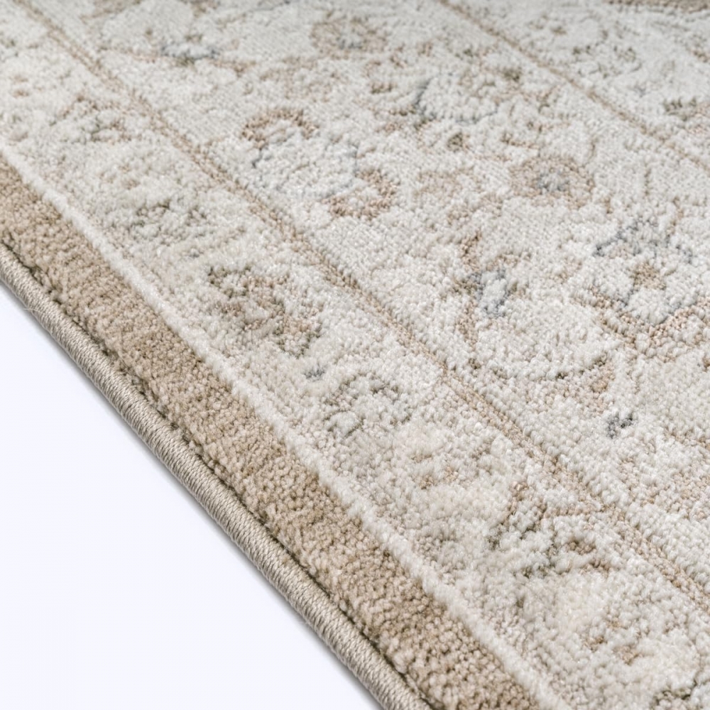 Teppich Beige Ornament pflegeleicht Wohnraum