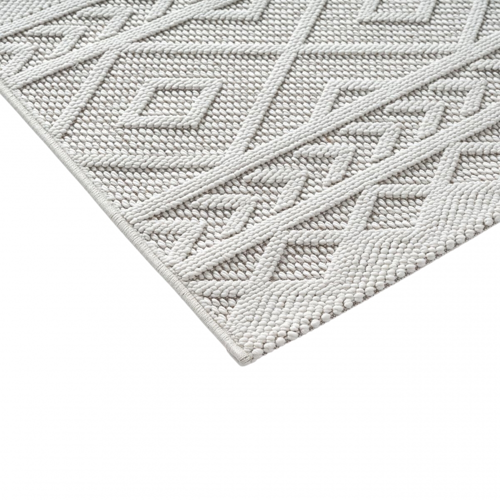 Pflegeleichter Teppich mit strukturierter Loop-Optik Creme
