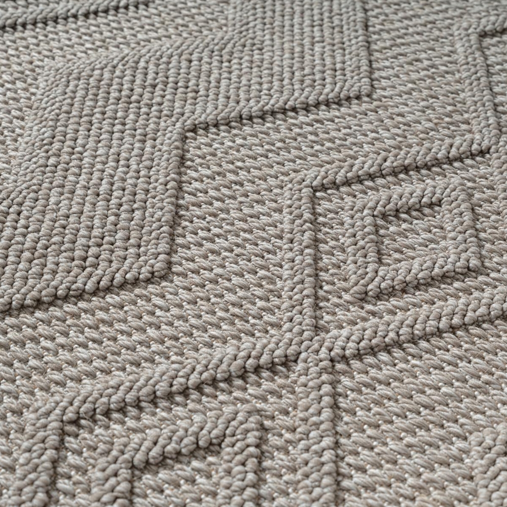 Pflegeleichter Teppich mit strukturierter Loop-Optik Beige