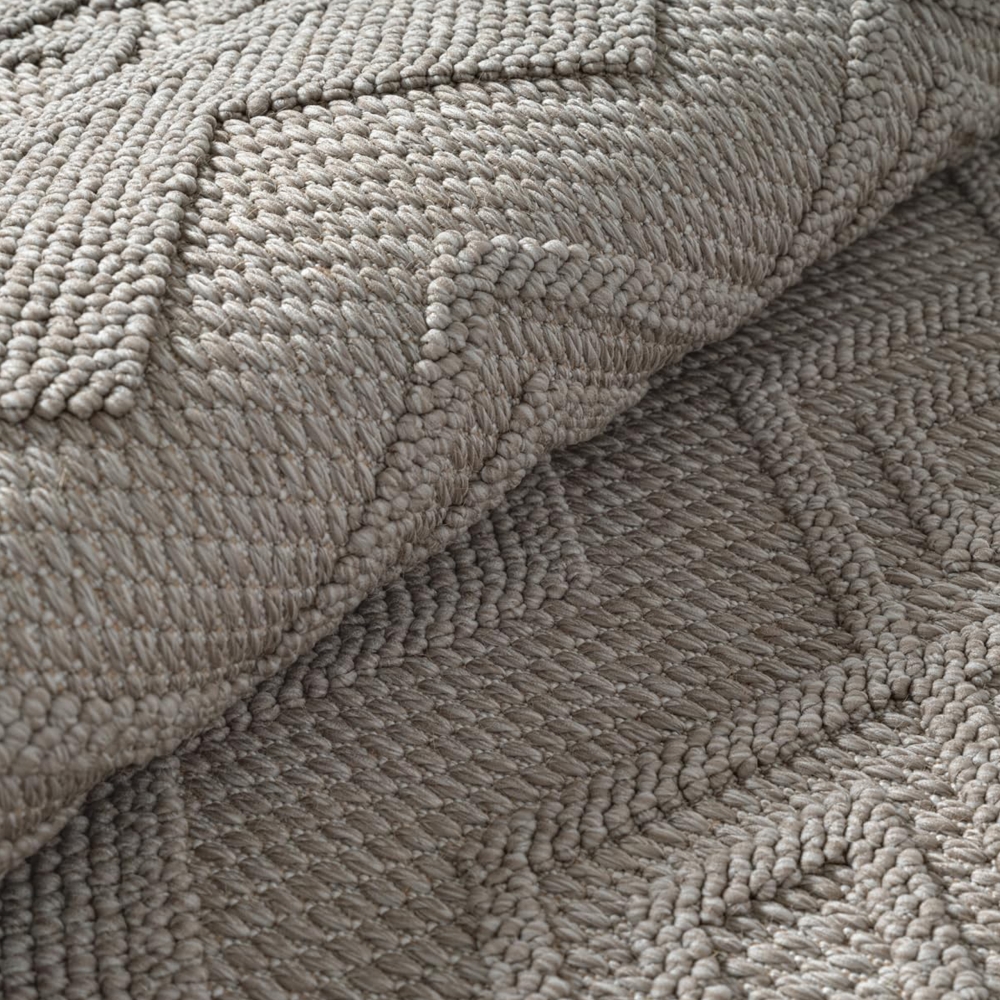 Pflegeleichter Teppich mit strukturierter Loop-Optik Beige