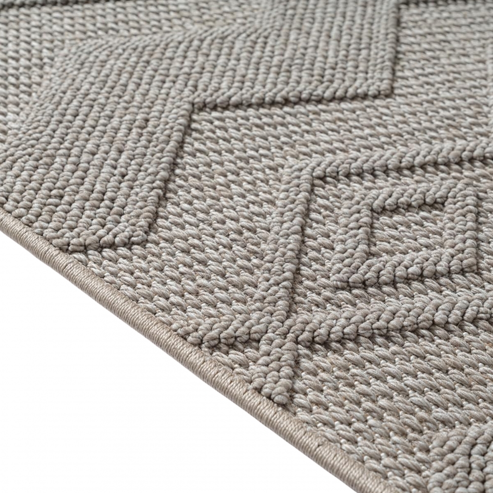 Pflegeleichter Teppich mit strukturierter Loop-Optik Beige