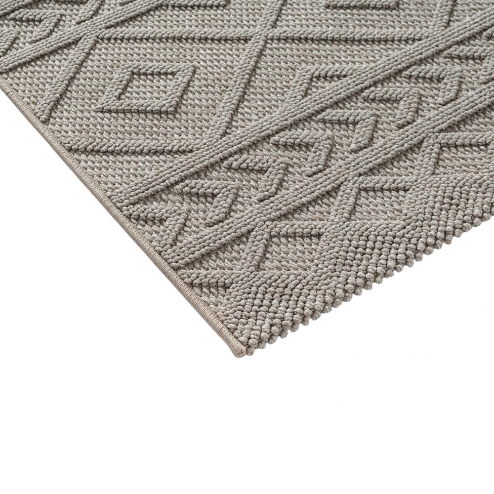 Pflegeleichter Teppich mit strukturierter Loop-Optik Beige