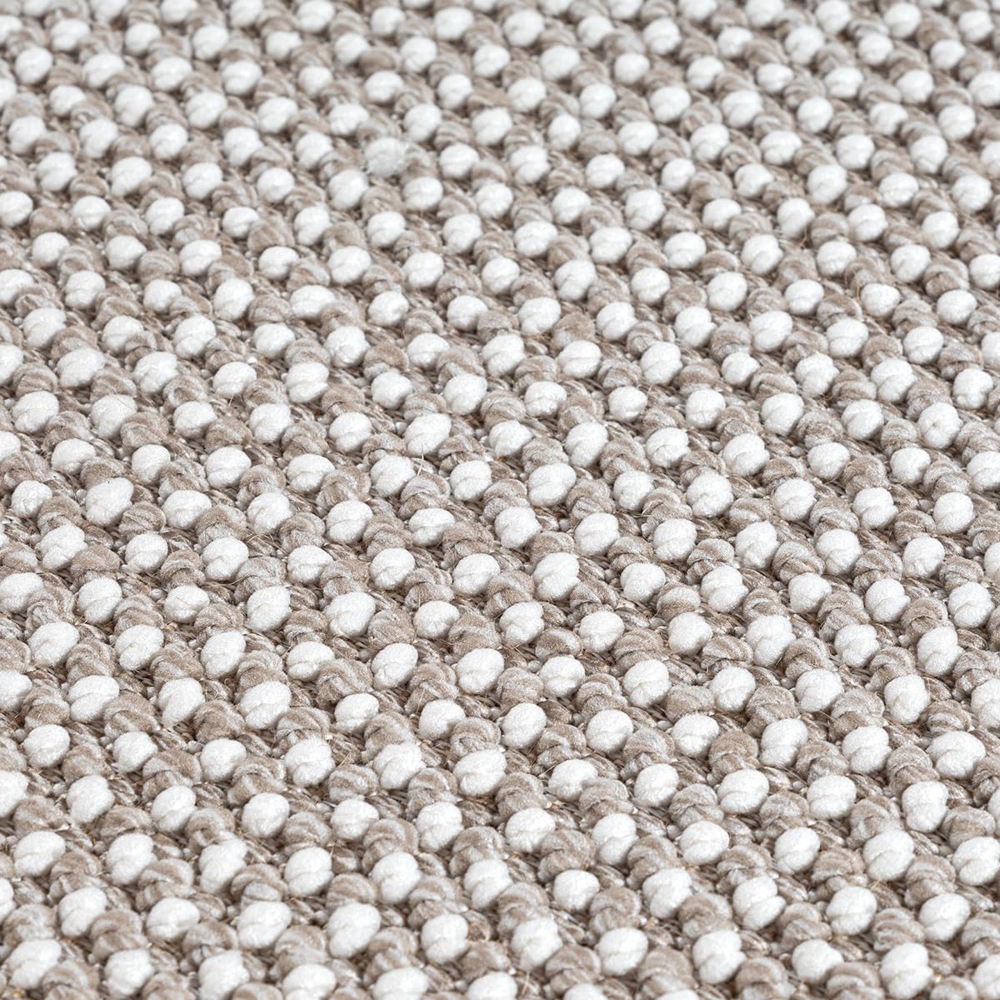Wohnzimmerteppich Niedrigflor im speziellen modernen Design in beige