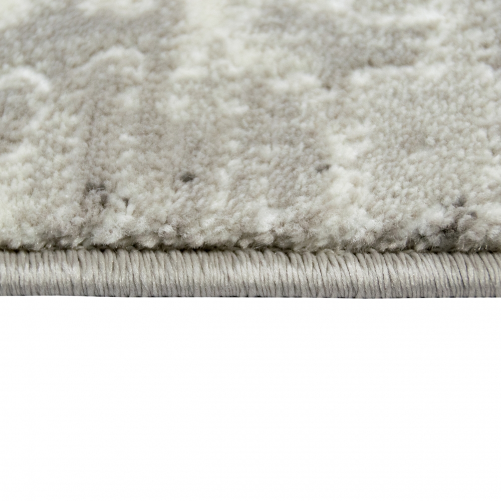 Designer Teppich in Beige Creme Grau