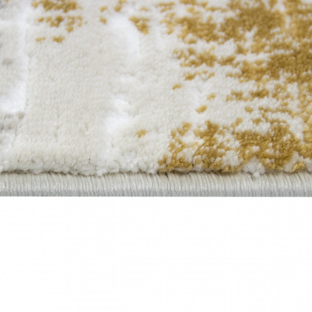 Designer Teppich in Lila Beige Grün Blau