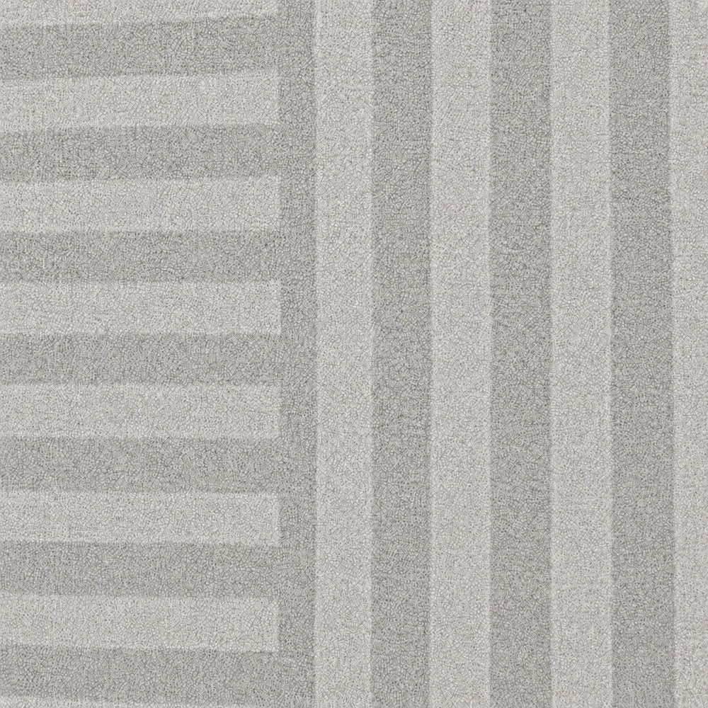Pflegeleichter Teppich Grau modernes Linienmotiv flaches Format